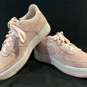 Nike Air Force One’s, light pink suede, women’s 7.5, youth size 6